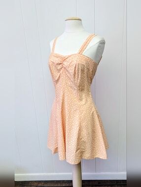 Vintage Strappy Floral Pale Pink Dress